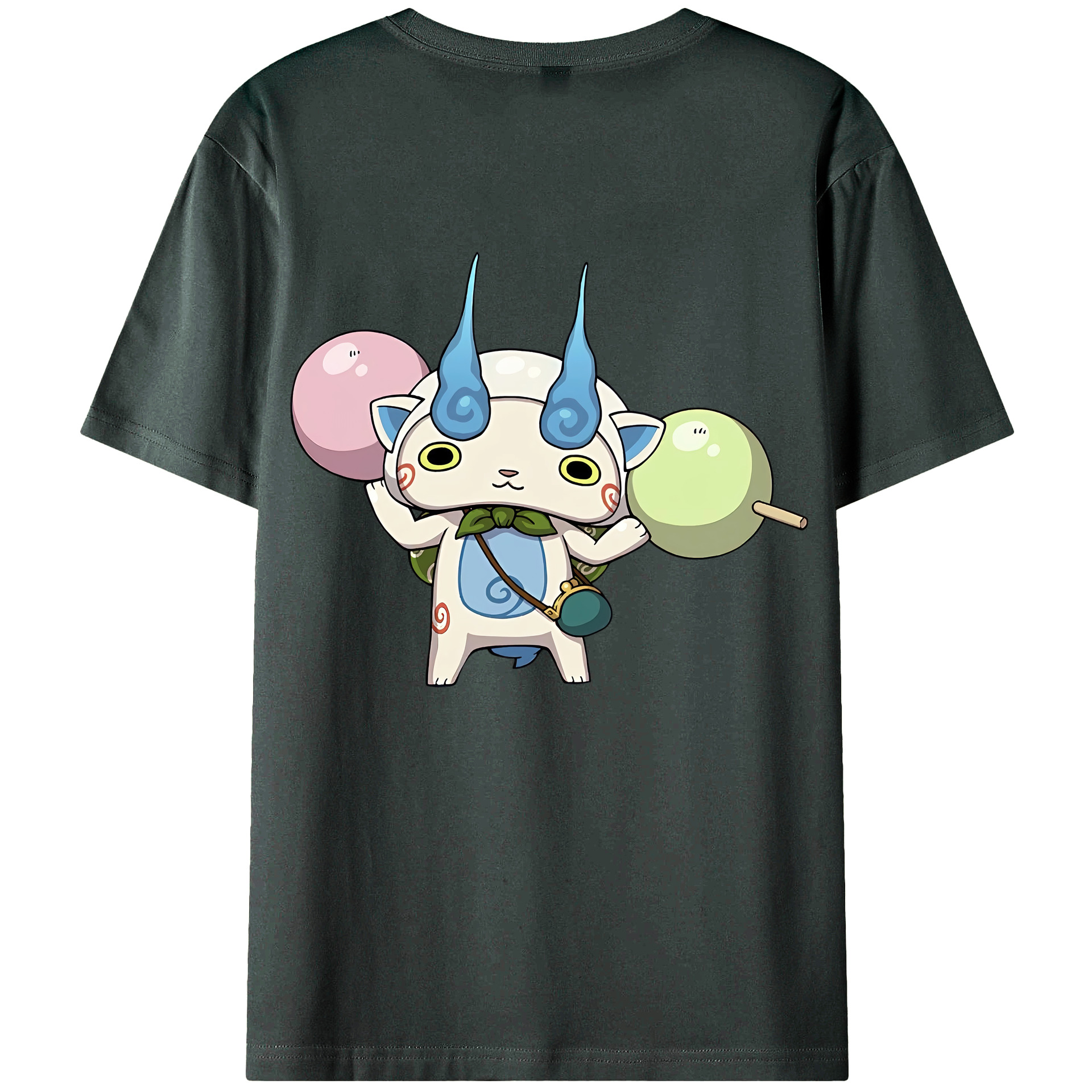 （画像用） 妖怪ウォッチ Yo-kai Watch 綿100％ メンズ半袖Tシャツ（バックプリント） 通気性